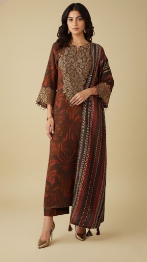 Royal Maroon Heritage Three-Piece Set