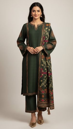 Timeless Botanical Print Three-Piece